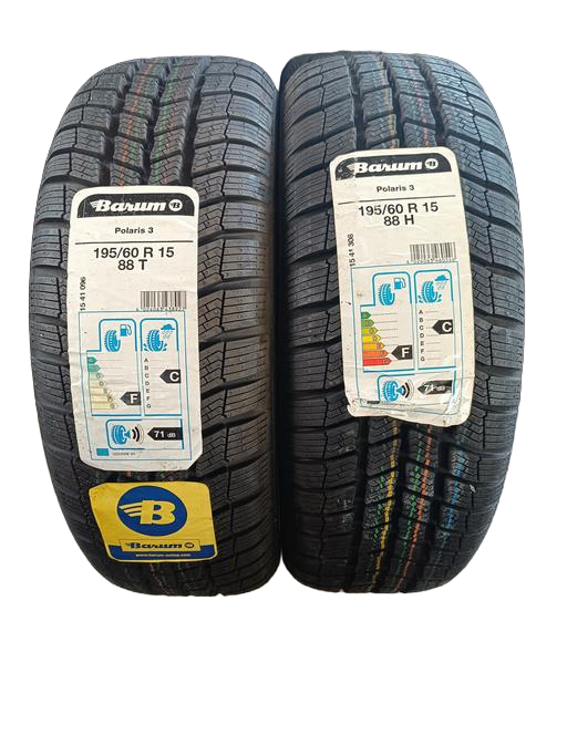 2 gomme BARUM POLARIS 195/60 R15 88H invernali m+s battistrada 8.5mm DOT2015 prezzo 130€