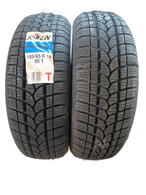 2 gomme RIKEN SNOWTIME 185/65 R14 86T invernali m+s battistrada 8mm DOT non recente Prezzo 100€